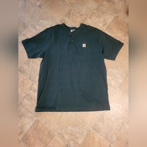Mens Hunter Green, Dark Green, Tall 3XL Short Sleeve Carhartt Shirt, Durable